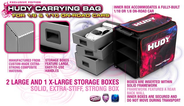 Hudy 1/10 & 1/8 Carrying Bag + Tool Bag - Exclusive Edition