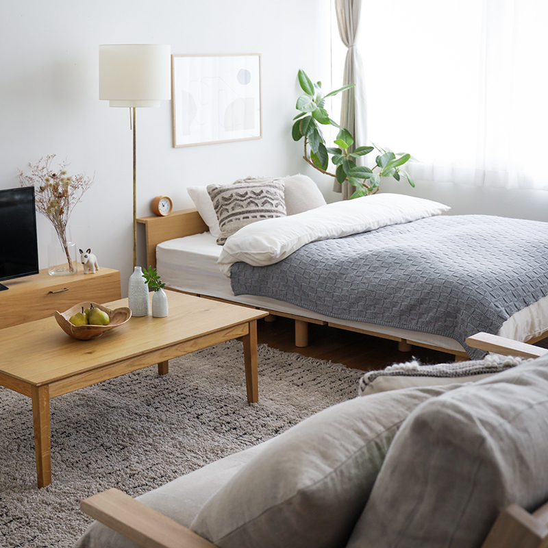 ヘッド付きフロアベッド PIATTO マットレスジャストセット ｜家具