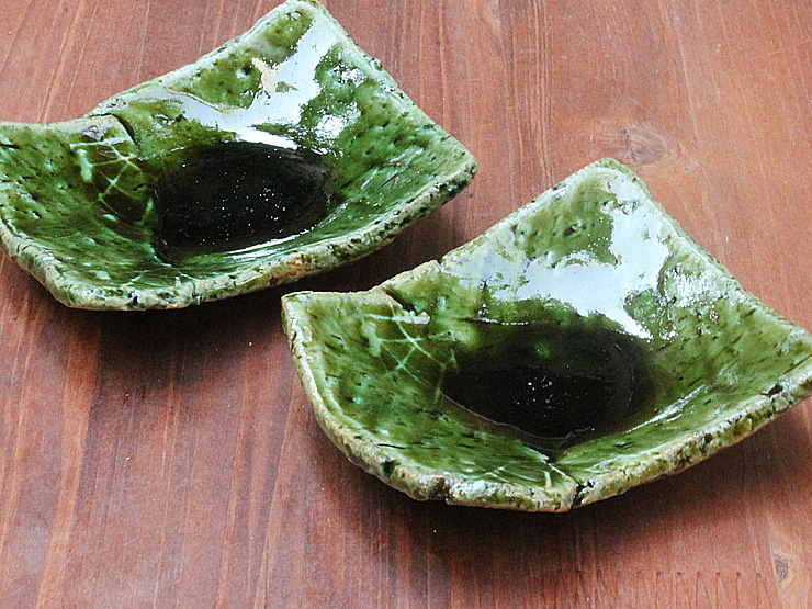 山本一仁・織部貼り合わせ小皿／小皿/小鉢/豆鉢｜和食器・種類／和食器