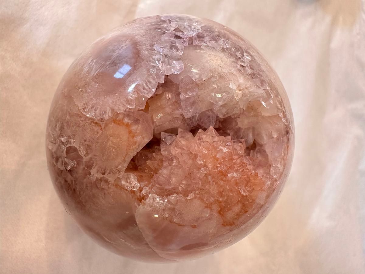 高品質 ピンクアメジスト 笑口 虹入 スフィア 丸玉｜Yahoo!フリマ（旧