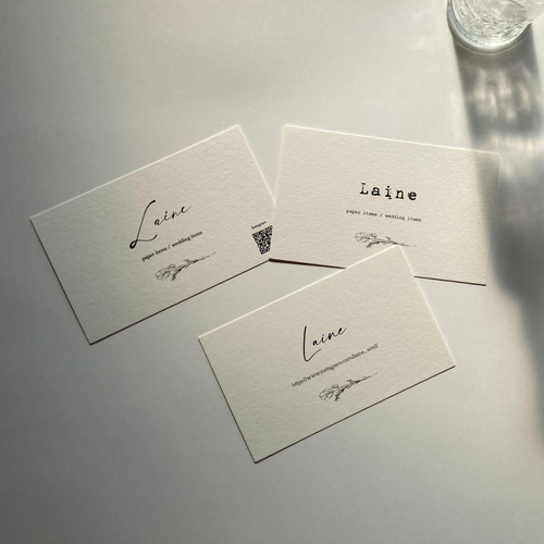 多様な字体・デザイン◇ショップカード / 名刺 / サンキューカード