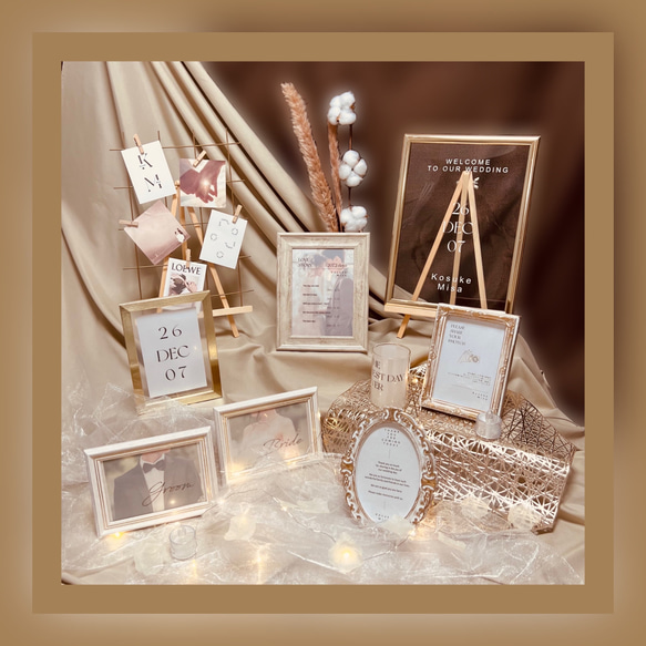 ウェルカムスペースセット 小物 ウェルカムボード セット 結婚式 布