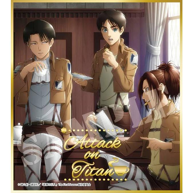 リヴァイ＆エレン＆ハンジ】 進撃の巨人 ビジュアル色紙コレクション