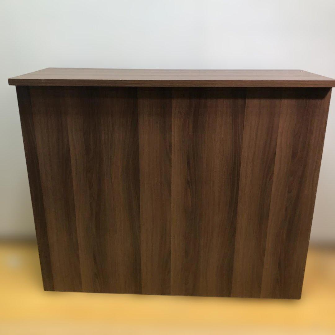 送料無料 木目調 レジカウンター 受付台 ブラウン 店舗 事務所 88277 楽天市場】レジ台 受付カウンター レジカウンター 決済端末台付き 幅