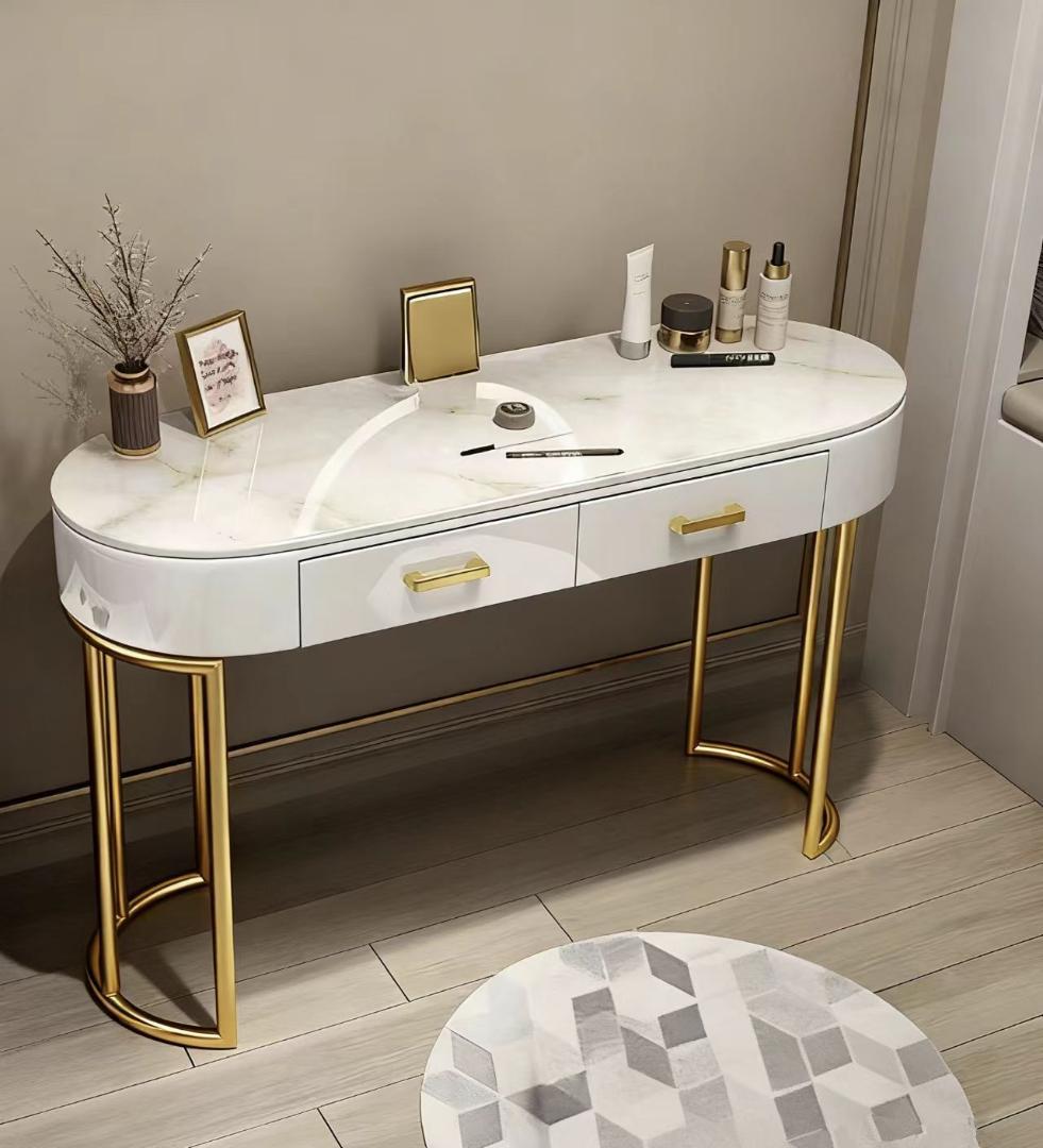 ホワイト ドレッサー 金属脚訳あり品　写真をご確認J201-100-①デスクのみ DR-1013 アンティーク塗装ホワイトドレッサー｜幅100cm天然木