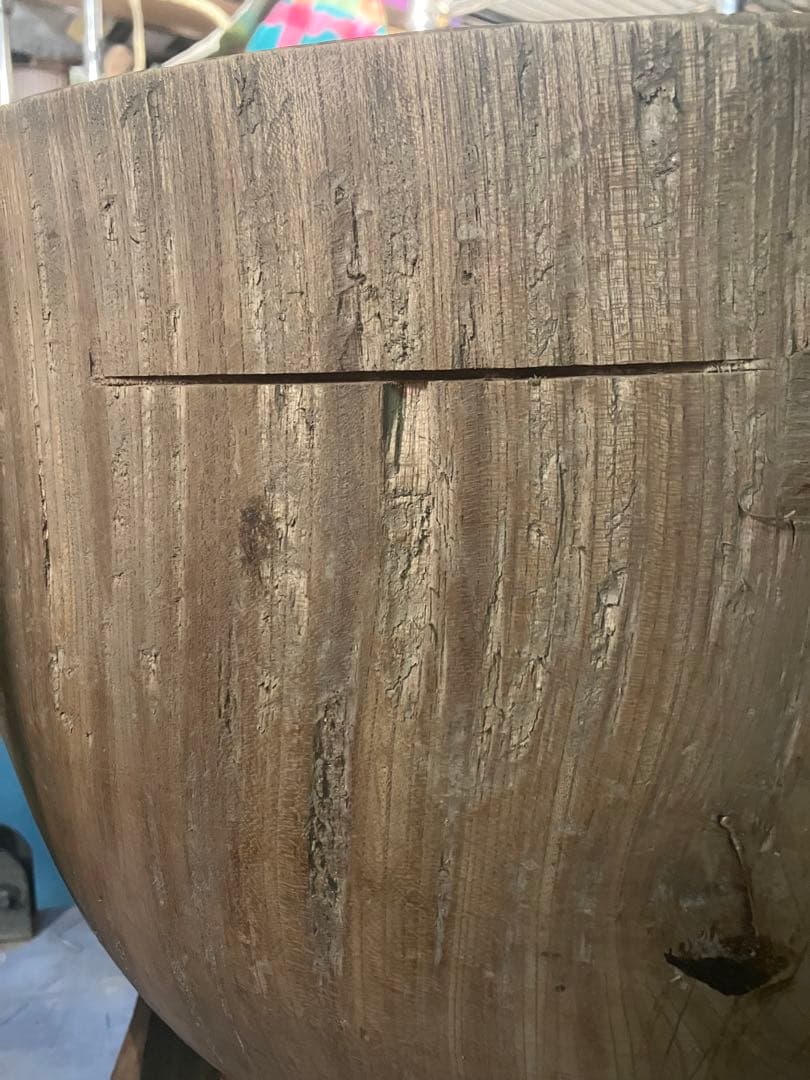 本欅ホンケヤキ 臼 4升欅 うす ディスプレイ 古道具 アンティーク