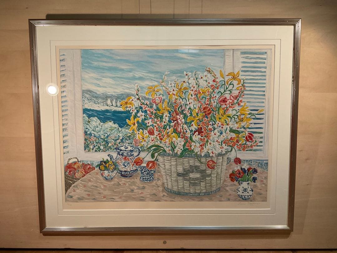 レスリー・セイヤー「バスケットオブリリーズ」　シルクスクリーン　直筆サイン有り Yahoo!オークション -「レスリー セイヤー」の落札相場・落札価格