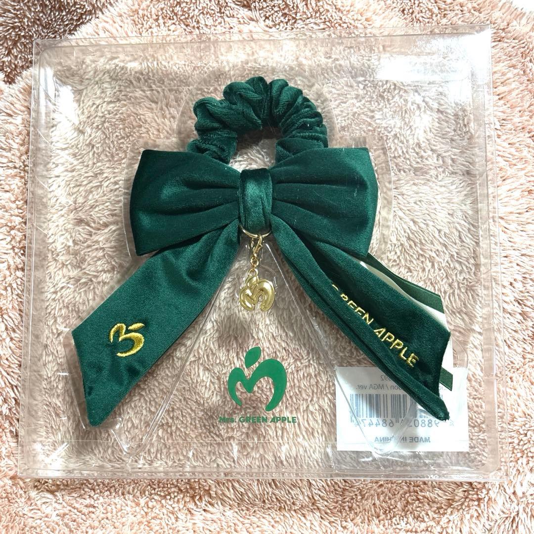 Mrs. GREEN APPLE リボン付きシュシュ ライトスティックバンド ミセスグリーンアップル ライトスティックリボン 緑 グリーン リボン