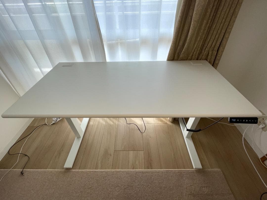 【特価】電動昇降式デスク 天板140×70cm 高さ73～120cm ホワイト 楽天市場】電動昇降デスク用 天板のみ 幅100/120/140 奥行70 厚1.8/3.5