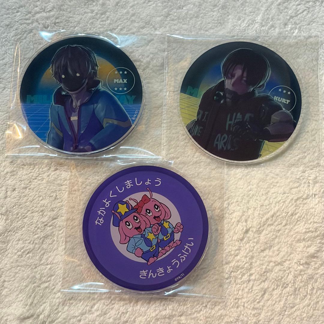 ミルキーサブウェイ　グラッテ コースター マックス カート なかよくしましょう ミルキーサブウェイ ミルサブ カート マックス グラッテ アクリル