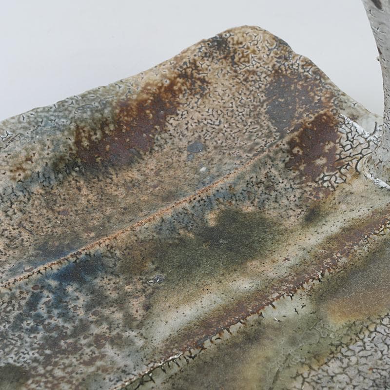 益子焼 高内秀剛作 塩釉 手付四方皿 共箱 V R9086B - メルカリ