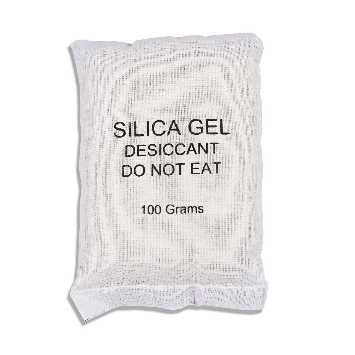 Pack of 10 × 100g silica gel cloth bags with food-grade white beads. Absorbs 40g moisture each. Perfect for large wardrobes, suitcases, gun safes, cameras & long-term storage. One-time use, dust-proof cotton. Bulk Pakistan!