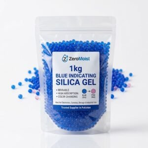 1kg Reusable Blue Silica Gel Packets - ZeroMoist Pakistan