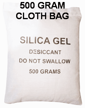 500 Gram Silica Gel Cloth Bag with Loope Desiccant White Beads for Moisture Control - Image 2