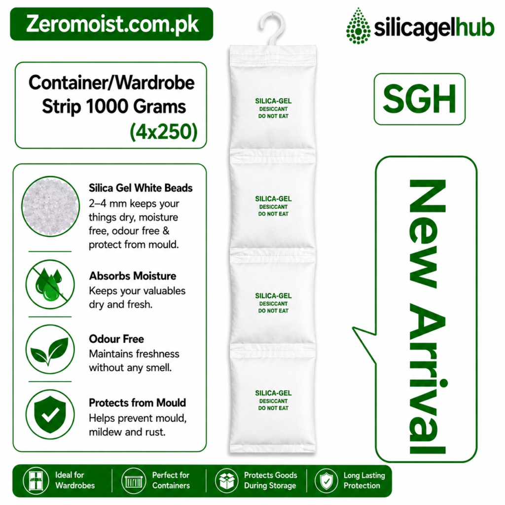 1kg Container Desiccant Price in Pakistan – 4x250g Hanging Bags for 20ft Container
